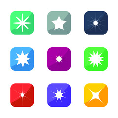 Stars Icon Set Illustration