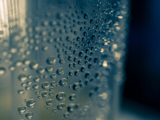 water drops on glass