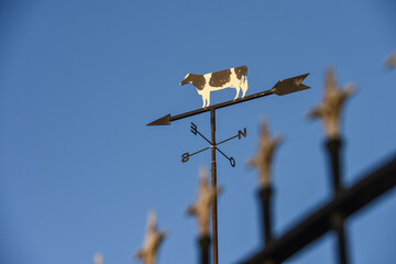 vache vent orientation nord girouette decoration