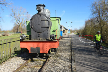 train vieux rail historique ancien Niederpallen Grand duché Luxembourg tourisme locomotive vapeur