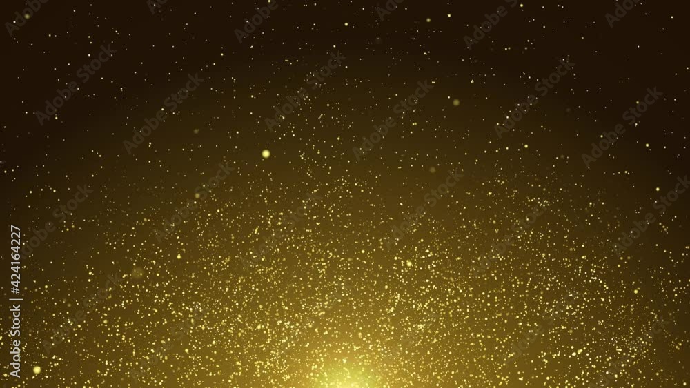 Poster 4k golden particles streaks flow is a spectacular motion loop animation. luxury golden particle stri