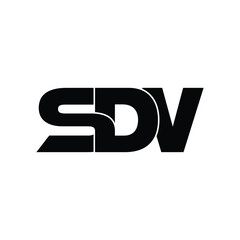 SDV letter monogram logo design vector