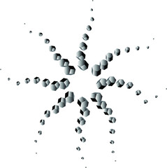 Logo or icon abstract for blockchain industry, 3d vector illustration