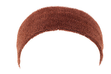 Brown training headband isolated on white