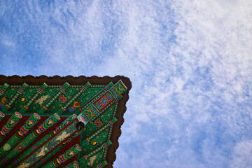 korean traditional roof(Dan-chung) of the house