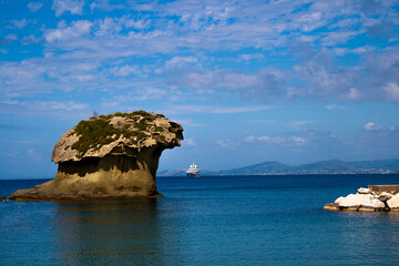 Sunny Italian Mediterranean coast, Ischia Island	
