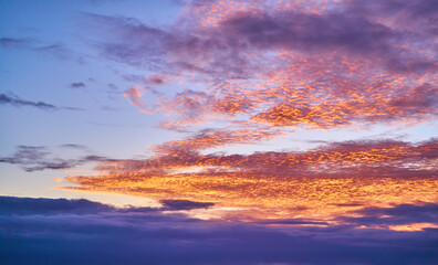 sunset in the clouds