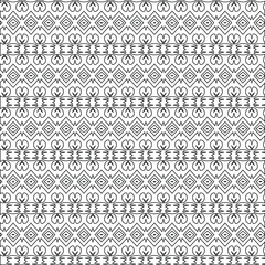 Geometric vector pattern with triangular elements. Seamless abstract ornament for wallpapers and backgrounds. Black and white colors.
