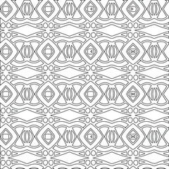 Geometric vector pattern with triangular elements. Seamless abstract ornament for wallpapers and backgrounds. Black and white colors.
