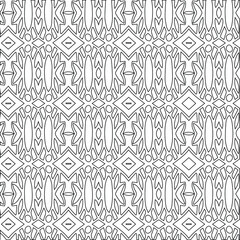 Geometric vector pattern with triangular elements. Seamless abstract ornament for wallpapers and backgrounds. Black and white colors.
