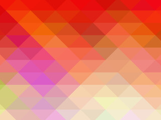 Triangular pixelation. Multi-colored pixel background. The texture consisting of multi-colored triangles.