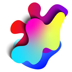 Obraz premium Colorful creative gradient design elements. Abstract liquid shape.