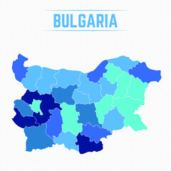 Bulgaria Detailed Map With States
