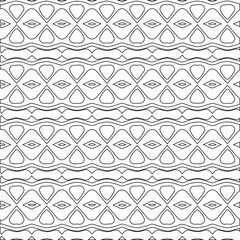 Geometric vector pattern with triangular elements. Seamless abstract ornament for wallpapers and backgrounds. Black and white colors.
