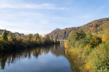 Fototapeta na wymiar Rheinsteig trail near Koblenz, Germany