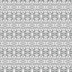 Geometric vector pattern with triangular elements. Seamless abstract ornament for wallpapers and backgrounds. Black and white colors.
