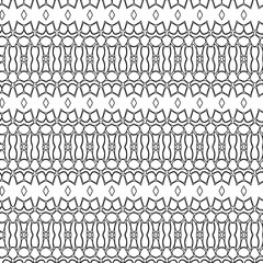 Geometric vector pattern with triangular elements. Seamless abstract ornament for wallpapers and backgrounds. Black and white colors.
