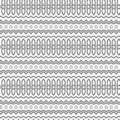 Geometric vector pattern with triangular elements. Seamless abstract ornament for wallpapers and backgrounds. Black and white colors.
