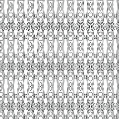 Geometric vector pattern with triangular elements. Seamless abstract ornament for wallpapers and backgrounds. Black and white colors.
