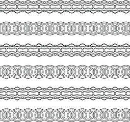 Geometric vector pattern with triangular elements. Seamless abstract ornament for wallpapers and backgrounds. Black and white colors.
