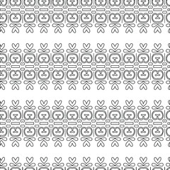 Geometric vector pattern with triangular elements. Seamless abstract ornament for wallpapers and backgrounds. Black and white colors.
