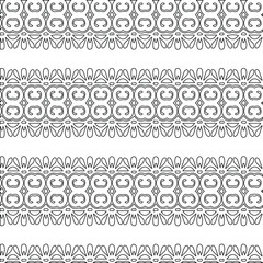 Geometric vector pattern with triangular elements. Seamless abstract ornament for wallpapers and backgrounds. Black and white colors.
