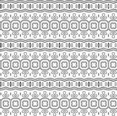 Geometric vector pattern with triangular elements. Seamless abstract ornament for wallpapers and backgrounds. Black and white colors.
