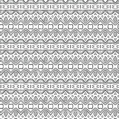 Geometric vector pattern with triangular elements. Seamless abstract ornament for wallpapers and backgrounds. Black and white colors.
