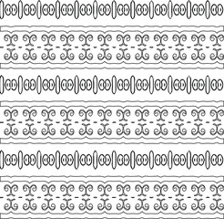 Geometric vector pattern with triangular elements. Seamless abstract ornament for wallpapers and backgrounds. Black and white colors.
