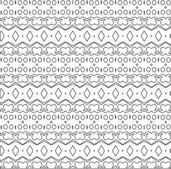 Geometric vector pattern with triangular elements. Seamless abstract ornament for wallpapers and backgrounds. Black and white colors.
