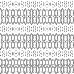 Geometric vector pattern with triangular elements. Seamless abstract ornament for wallpapers and backgrounds. Black and white colors.
