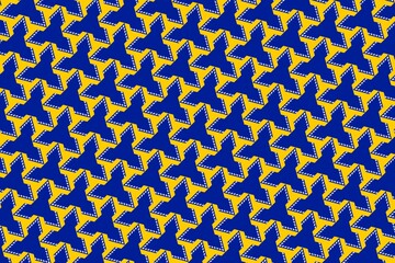 Simple geometric pattern in the colors of the national flag of Bosnia and Herzegovina