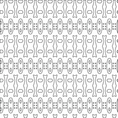 Geometric vector pattern with triangular elements. Seamless abstract ornament for wallpapers and backgrounds. Black and white colors.
