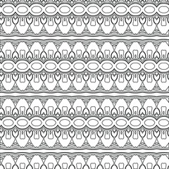 Geometric vector pattern with triangular elements. Seamless abstract ornament for wallpapers and backgrounds. Black and white colors.
