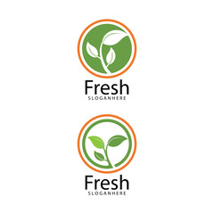 Leaf icon Vector Illustration design Logo template