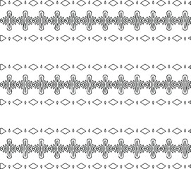 Geometric vector pattern with triangular elements. Seamless abstract ornament for wallpapers and backgrounds. Black and white colors.
