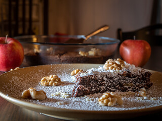 Part de brownie simple avec petite déco