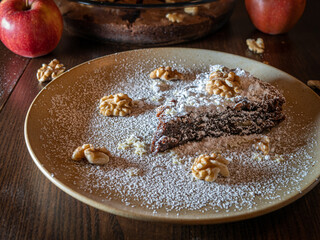 Part de brownie simple avec petite déco