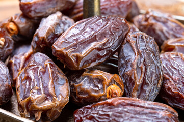 Dried sweet sugar free dates medjoul fruits from Israel