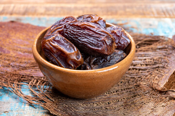 Dried sweet sugar free dates medjoul fruits from Israel