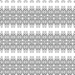 Geometric vector pattern with triangular elements. Seamless abstract ornament for wallpapers and backgrounds. Black and white colors.

