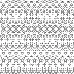 Geometric vector pattern with triangular elements. Seamless abstract ornament for wallpapers and backgrounds. Black and white colors.
