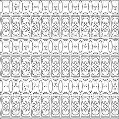 Geometric vector pattern with triangular elements. Seamless abstract ornament for wallpapers and backgrounds. Black and white colors.
