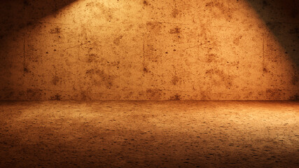 Yellow wall textured empty design. Background image.