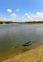 Appledore village looking towards Instow Village, at the mouth of the River Torridge, near Bideford, North Devon, South West, England, UK