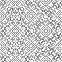 Geometric vector pattern with triangular elements. Seamless abstract ornament for wallpapers and backgrounds. Black and white colors.
