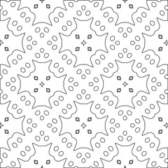Geometric vector pattern with triangular elements. Seamless abstract ornament for wallpapers and backgrounds. Black and white colors.
