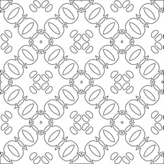 Geometric vector pattern with triangular elements. Seamless abstract ornament for wallpapers and backgrounds. Black and white colors.
