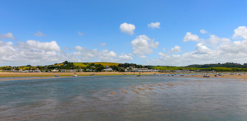 Appledore village looking towards Instow Village, at the mouth of the River Torridge, near Bideford, North Devon, South West, England, UK