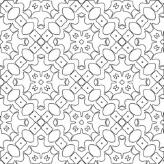 Geometric vector pattern with triangular elements. Seamless abstract ornament for wallpapers and backgrounds. Black and white colors.
